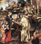 LIPPI, Filippino Apparition of The Virgin to St Bernard sg painting